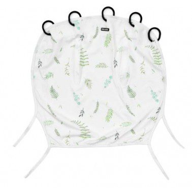 Protection solaire en tissu pour poussettes feuilles – Image 2